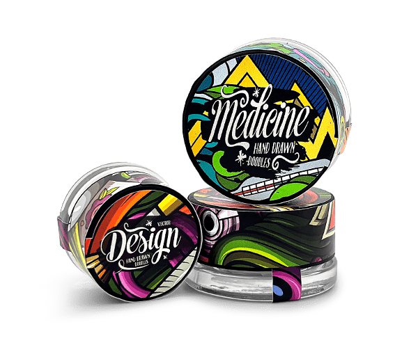 Botes 3 y 7ml con stickers