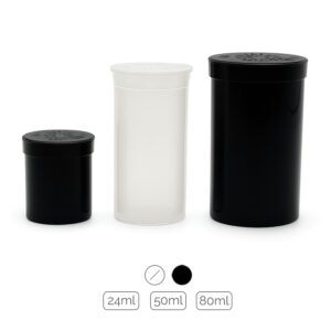 Pop Top plastic jars