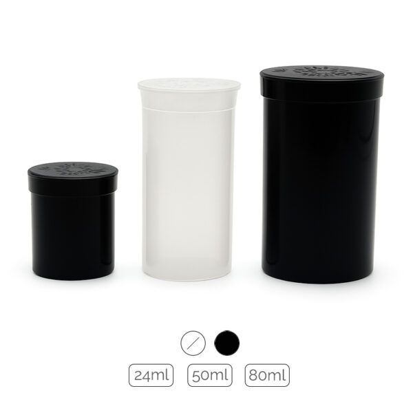 Pop Top plastic jars