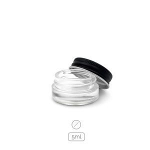 5 ml Round glass metal cap